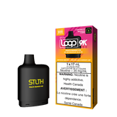 PEACH MANGO ICE STLTH LOOP 9K POD Experience juicy peach with ripe mango topping it off with a menthol hit making it a savoury blend Representing the pinnacle of excellence in the vaping realm, STLTH Loop 9K Pod boasts an impressive 17ML e-liquid capacity, providing an astonishing 9000 puffs per pod.